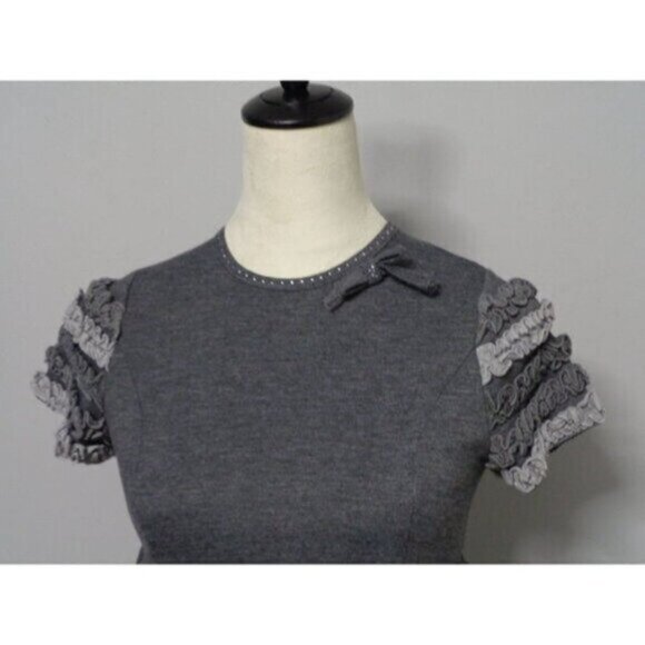 NEW Mele Acerbe SZ 38 (Girls SZ 12/14) Gray Made In Italy Dress MSRP $128 - Picture 10 of 10